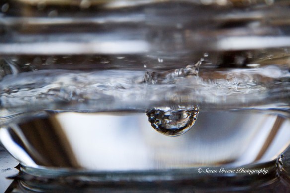 water drop below surface