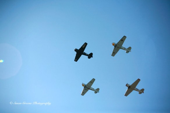 vintage airplanes in flight