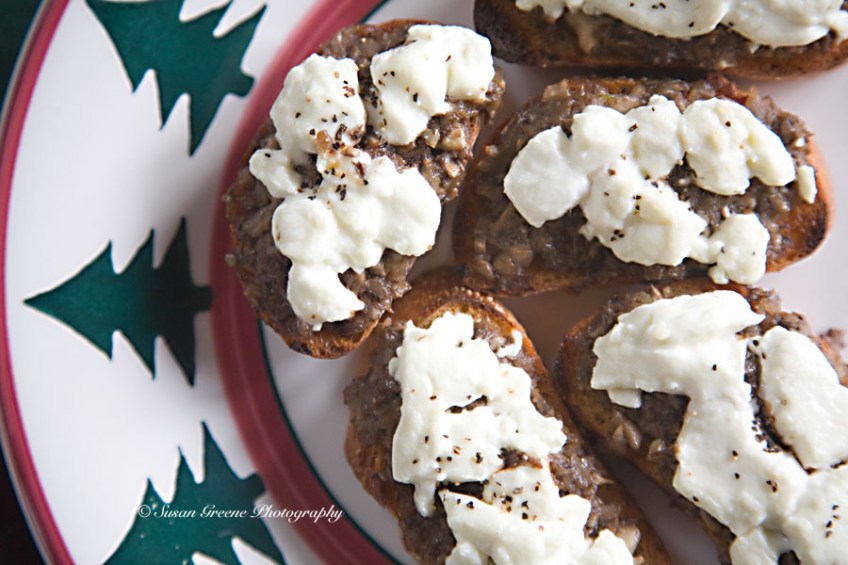 mushroom goat cheese appetizer