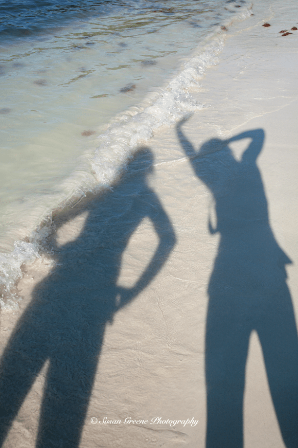shadows on beach
