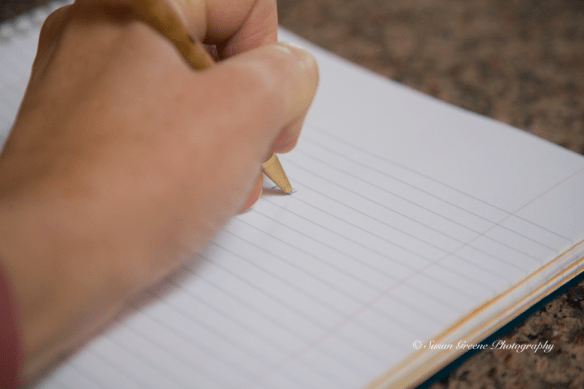 hand writing on blank paper