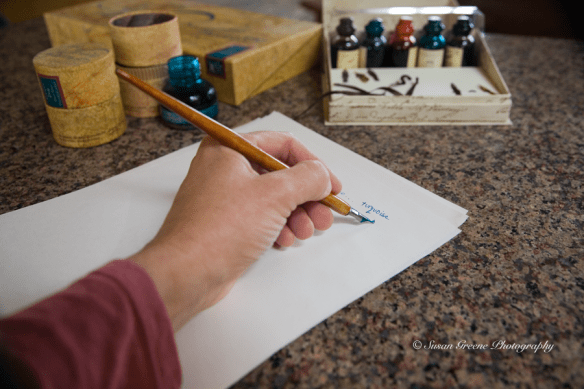 writing with dip pen