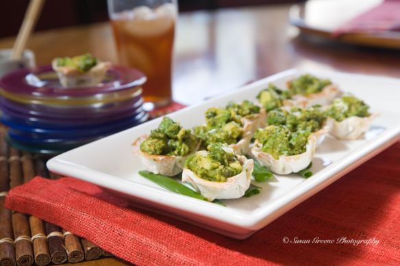 Avocado, cilantro, cashew cups